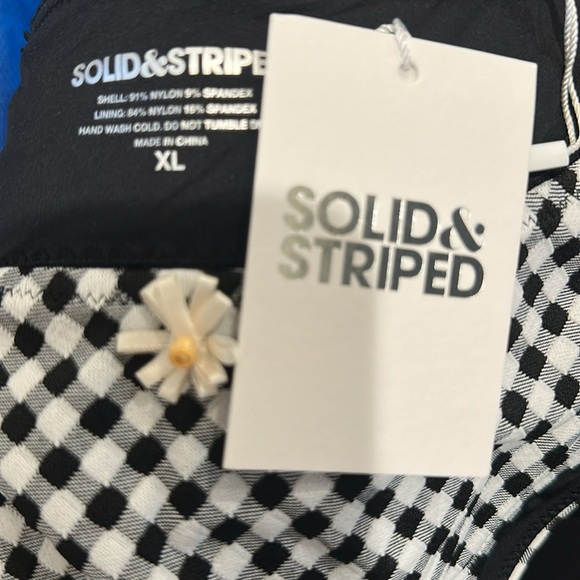 NWT Solid & Striped Daphne Bikini Bottom Noir Gingham - Picture 8 of 8